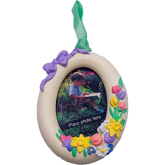 1993 Hallmark Keepsake Easter Beautiful Memories Photo Holder Ornament in Box - Picture 4 of 6